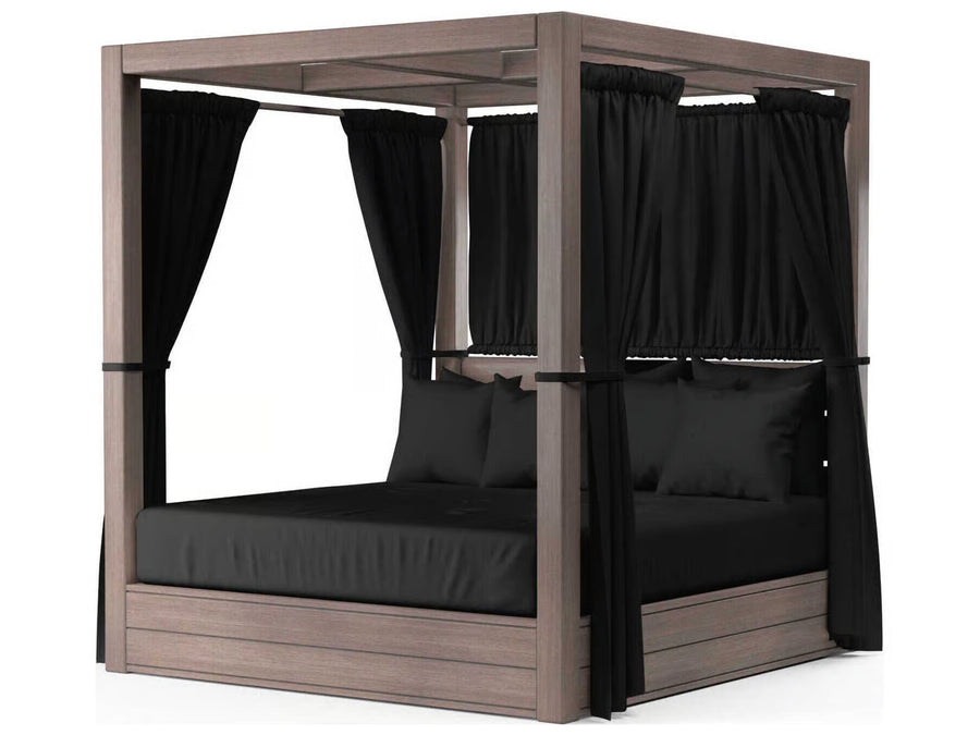 Sunset West Laguna King Daybed — Driftwood Aluminum, Canopy