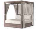 Sunset West Laguna Outdoor Aluminum King Lounge Bed with Canopy and Cushions