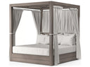 Sunset West Laguna Outdoor Aluminum King Lounge Bed with Canopy and Cushions