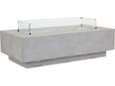 Sunset West Gravelstone Rectangular Outdoor Fire Pit Table in Concrete
