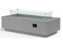 Sunset West Gravelstone Rectangular Outdoor Fire Pit Table in Concrete