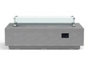 Sunset West Gravelstone Rectangular Outdoor Fire Pit Table in Concrete