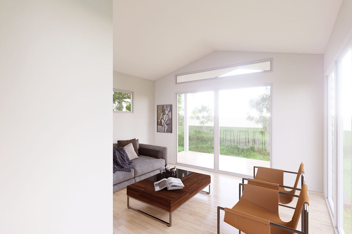 Irontown Sledhaus 400 modular home — interior design rendering