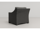 Teva Bora Bora grey wicker rattan club chair, rear view showing the woven back