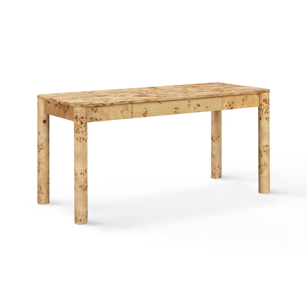 TOV Berri 60-inch natural burl desk with three drawers
