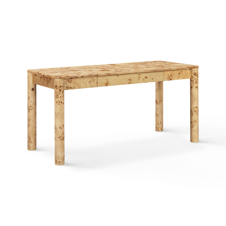TOV Berri 60-inch natural burl desk with three drawers