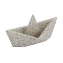 TOV Gabby speckled cream concrete sailboat catchall closeup