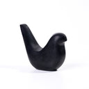 TOV black natural marble hand-carved bird statue front photograph