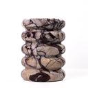 TOV layered sculptural vase Breccia natural marble front