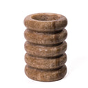 TOV layered sculptural vase Brown marble front