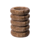 TOV layered Brown marble vase detail