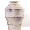 Visha hand-finished cream distressed terracotta vase additional angle