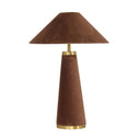 TOV Graham Chocolate Brown velvet table lamp SKU TOV-G18786