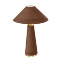 TOV Graham Chocolate Brown velvet table lamp additional product image