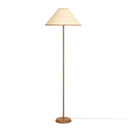 TOV Keria 70-inch natural vegan leather and woven raffia floor lamp