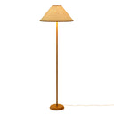 TOV Keria vegan leather and raffia floor lamp close-up