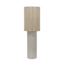TOV Mondada cream floor lamp with cylindrical concrete column and spun cotton shade