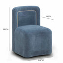 Dolce blue velvet chair manufacturer dimension view