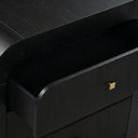Hump Black arched chest open drawer detail