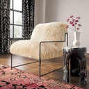 TOV Kimi genuine sheepskin chair side detail