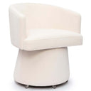 TOV Kristen cream upcycled chenille rolling desk chair