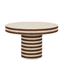 Lyra 30-inch round striped woven coffee table alternate product view