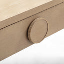 Moonrise natural ash desk circular wood handle closeup