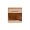 TOV Marlow 17-inch natural wood compact nightstand soft close drawer