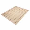 Detail of Hari Natural raised grid wool pile