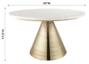 Tempo marble coffee table 30-inch width dimensional image