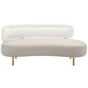 TOV Tischa 70 inch cream and grey fabric sofa angled product photograph