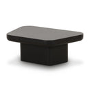 Yoko small matte black 31.5 by 20.5 inch sculptural coffee table