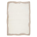TOV Tarba Tan wavy-edge rectangular 5 by 7 wool rug