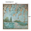 Uttermost Peaceful canvas dimensions, approximately 37 inches square