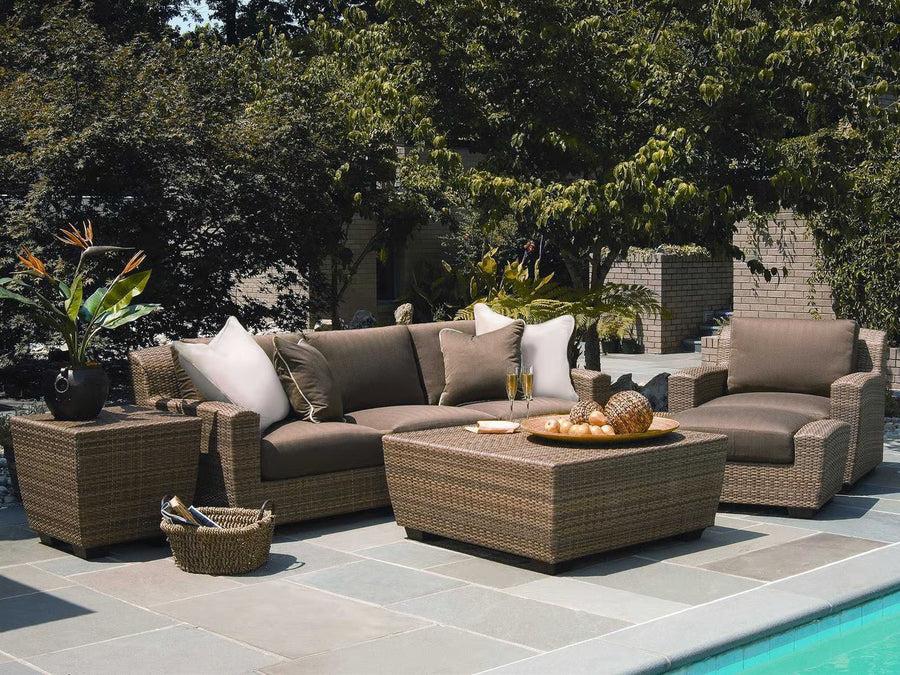 Woodard Saddleback Lounge Set — Wicker