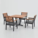 Sabine Landing 5 Pc Dining Set w/ Armchairs in Gray by Lakeview Outdoor Designs