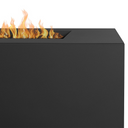 Covewood 72-in Rectangular Aluminum Propane Fire Pit Table in Charcoal by BBQGuys Signature