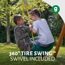 Frontier Swing Set - Wood Roof