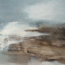 Chasing Blue close-up showing the hand-painted blue, grey and cream canvas texture