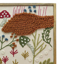 Muro Forage close-up showing the dimensional embroidered mushroom