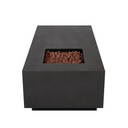Treme 60 Inch Rectangular Powder Coated Steel Natural Gas Fire Pit Table in Weathered Slate by Lakeview Outdoor Designs (Ships Propane w/ Conversion Kit)