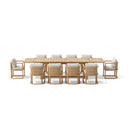 Carondelet 11 Pc Teak Extendable Dining Set in Linen Natural by Lakeview Outdoor Designs