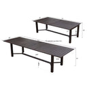 Palm Springs 11 Pc Aluminum Dining Set w/ 118 X 40-in Extendable Dining Table in Antique Bronze/Navy by Darlee
