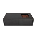 Treme 60 Inch Rectangular Powder Coated Steel Natural Gas Fire Pit Table in Weathered Slate by Lakeview Outdoor Designs (Ships Propane w/ Conversion Kit)