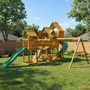 Treasure Trove II Swing Set - Wood Roof