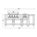 WeatherStrong Abaco 7 Ft Kitchen with Side Burner