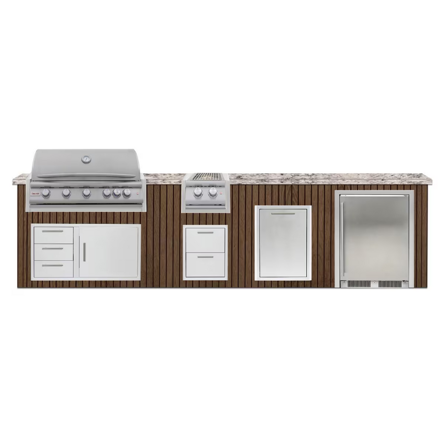 BBQGuys Signature 12 Ft Kitchen with 24-in Refrigerator