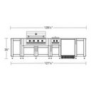 WeatherStrong Nassau 10 1/2 Ft Kitchen with Side Burner