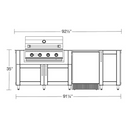 WeatherStrong Bimini 7 1/2 Ft Kitchen with Refrigerator