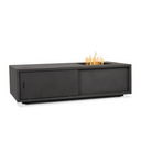 Treme 60 Inch Rectangular Powder Coated Steel Natural Gas Fire Pit Table in Weathered Slate by Lakeview Outdoor Designs (Ships Propane w/ Conversion Kit)